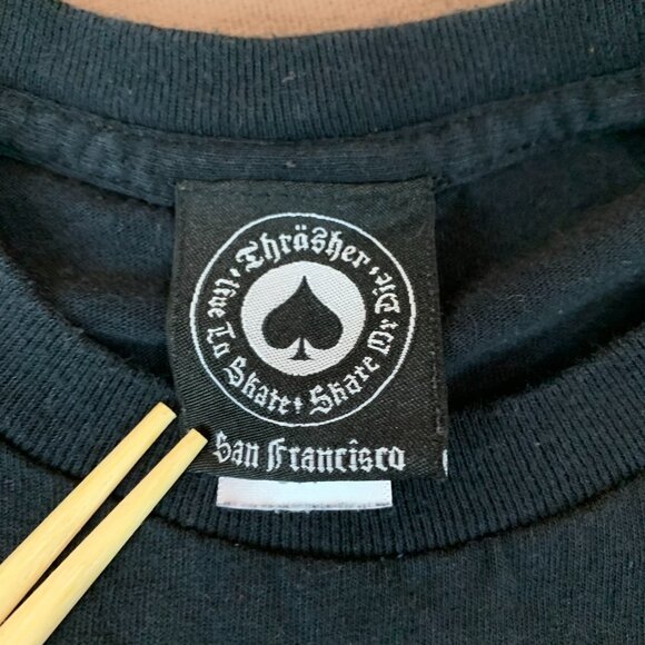 Thrasher Magazine Gonz Black Yellow Mens Size Small T-Shirt (SKU: 23M) - Picture 3 of 4